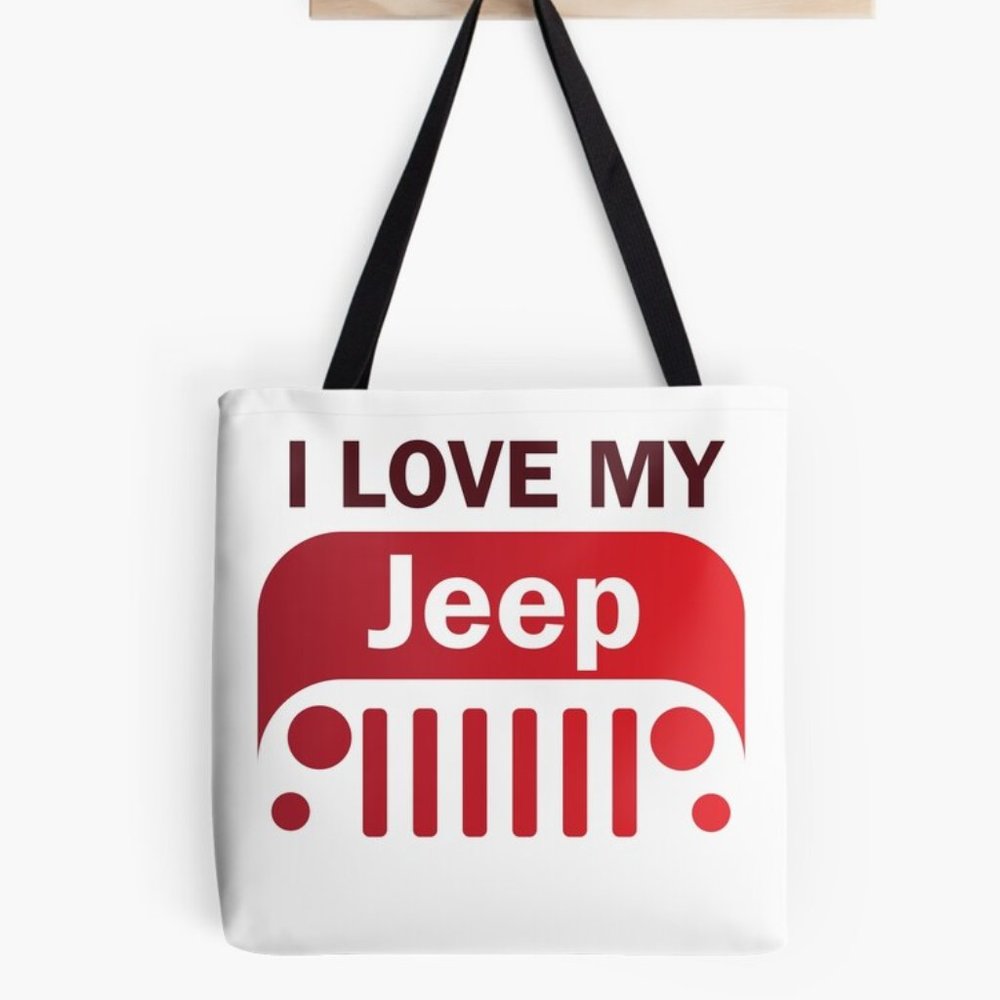 I love my Jeep All Over Print Tote Bag on Canvas